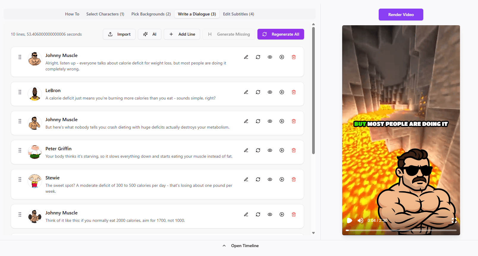 Video Editor Interface